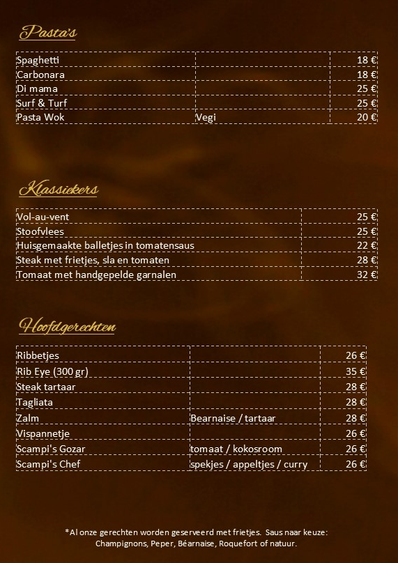 Dinerkaart 2
