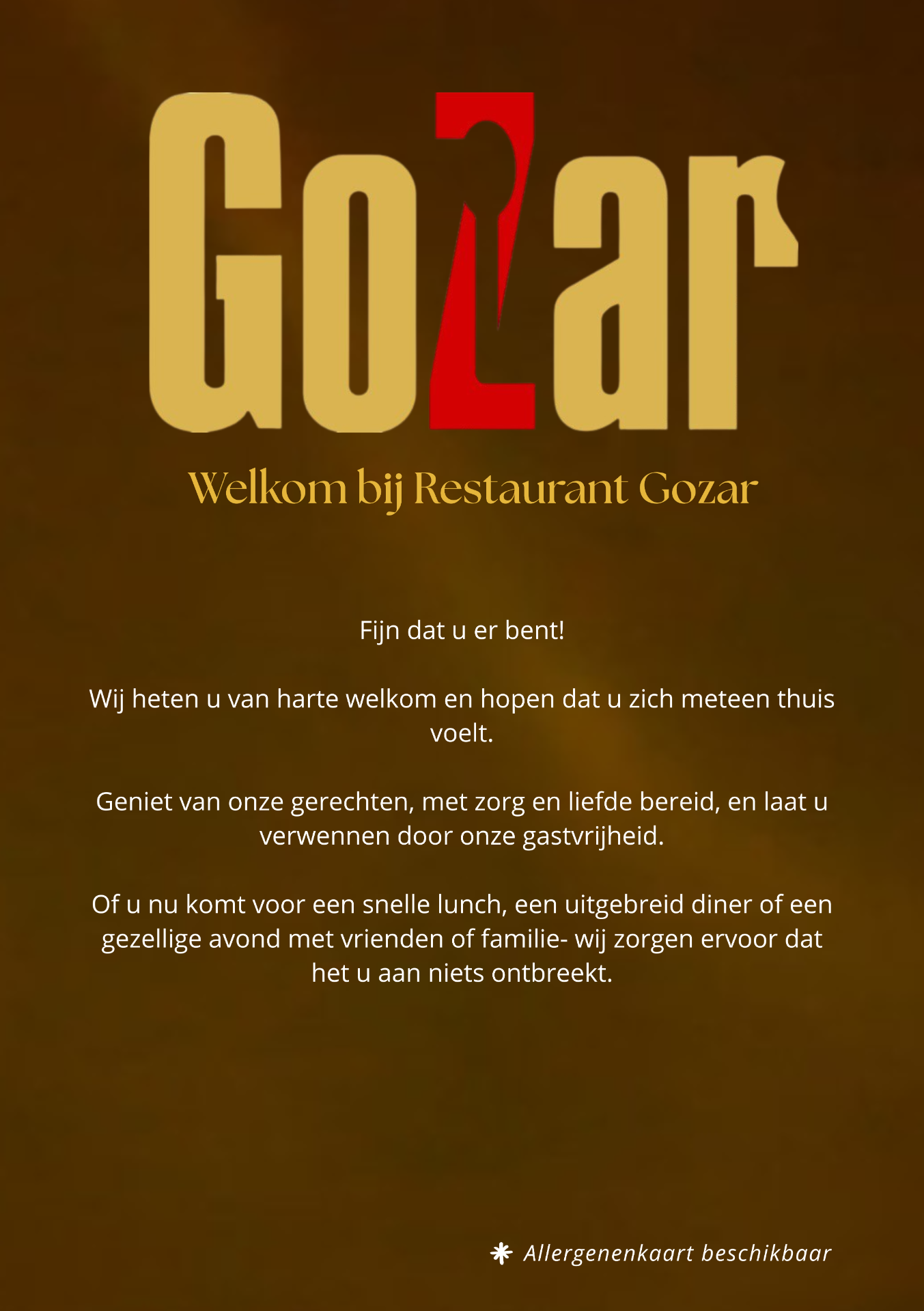 Welkom, fijn dat u er bent!