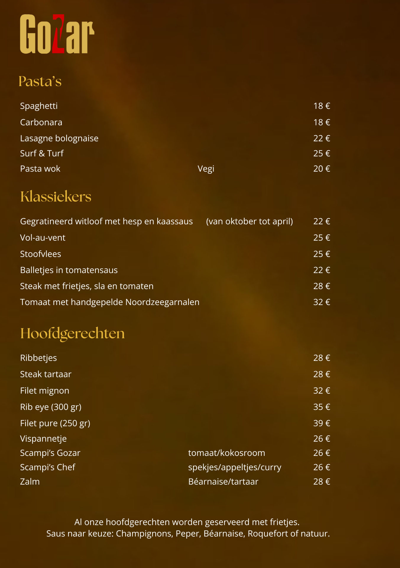 Dinerkaart 2