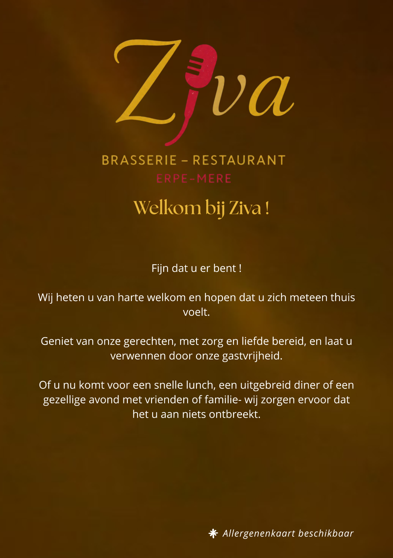 Welkom, fijn dat u er bent!